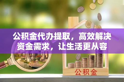 召陵公积金代办提取，高效解决资金需求，让生活更从容