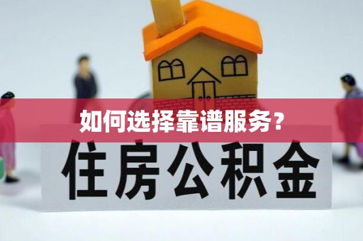 召陵如何选择靠谱服务？