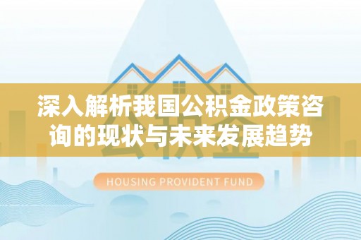 召陵深入解析我国公积金政策咨询的现状与未来发展趋势